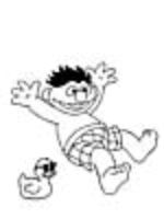 A coloring page of sesame street